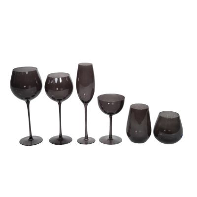 Image of Allure Black Smoke Glassware